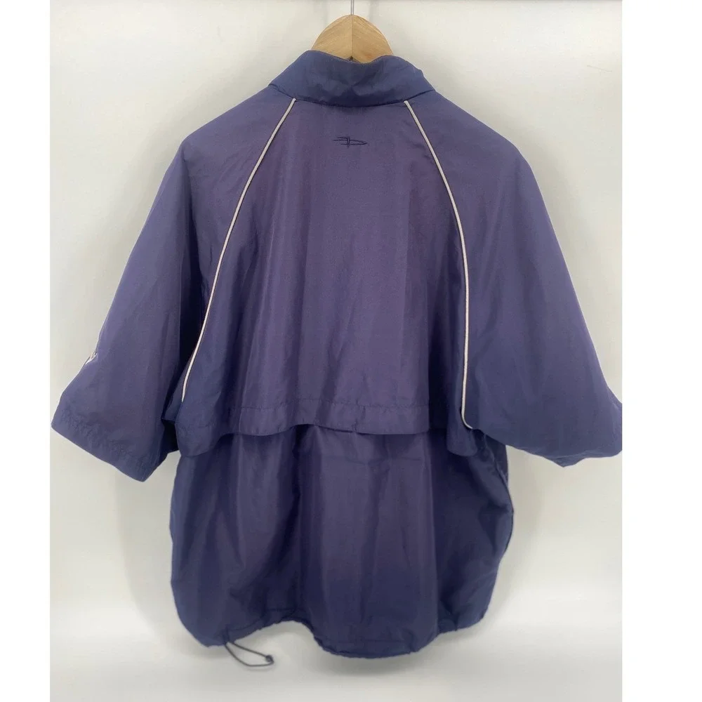 Page & Tuttle Windbreaker Mens Large Navy Blue Short Sleeve Golf Pullover